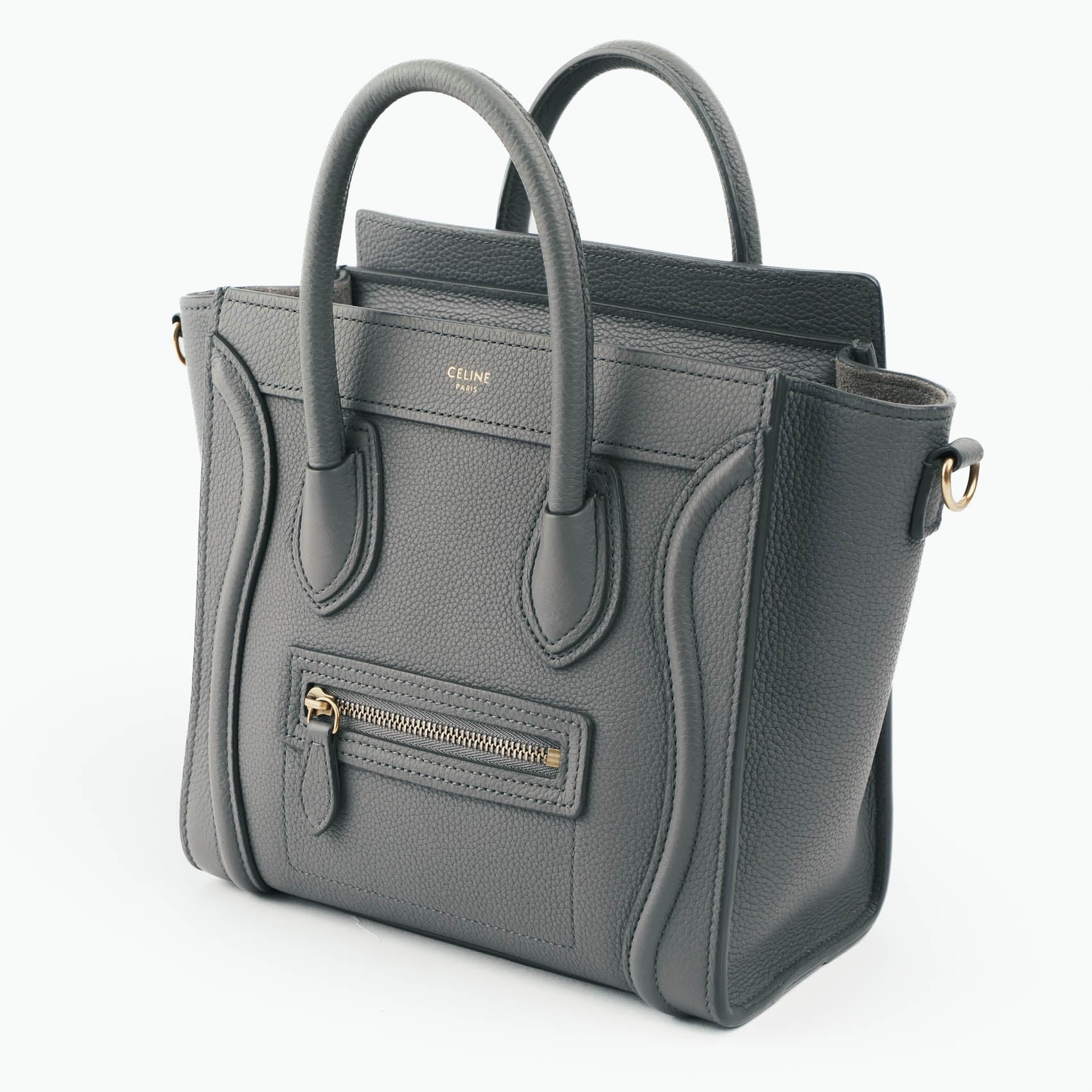 Celine Nano Luggage Bag in Drummed Calfskin