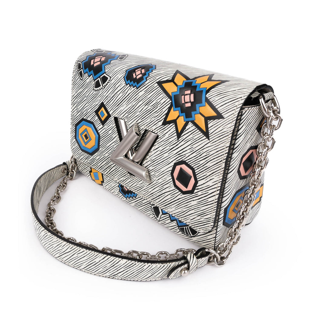 Louis Vuitton Twist MM White Multicolor Epi Tribal Mask FW15 M50122