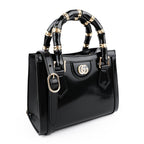 Gucci Diana Mini Bag – Black Patent Leather & Laquered Bamboo Handles