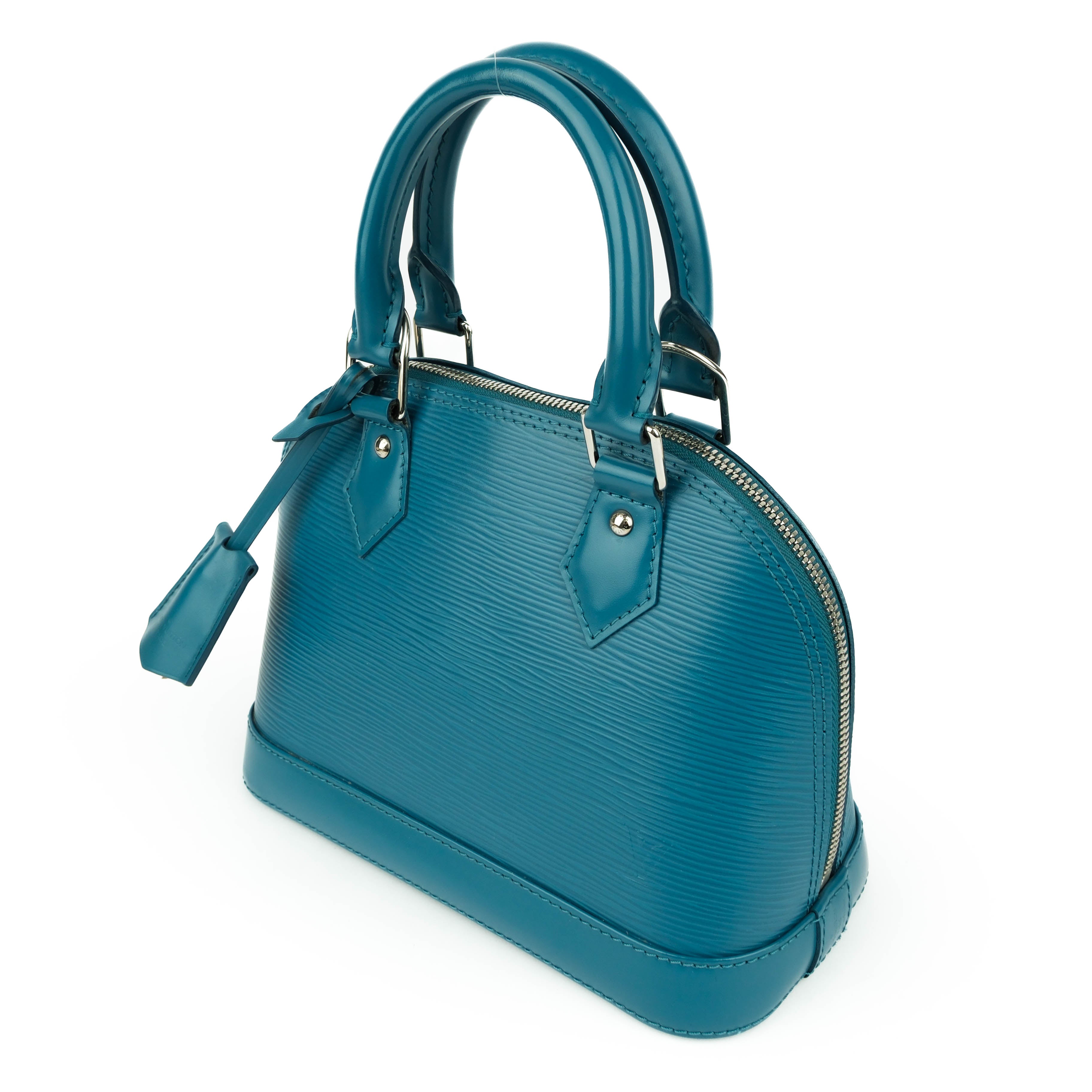 Louis Vuitton Cyan Blue Epi Leather Alma BB Shoulder Bag - M44391 Turquoise Handbag