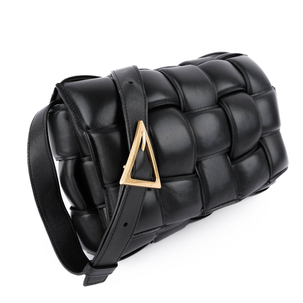 Bottega Veneta Black Padded Cassette Shoulder Bag