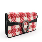 Gucci Dionysus Super Mini Tweed Bag - Red & White Check