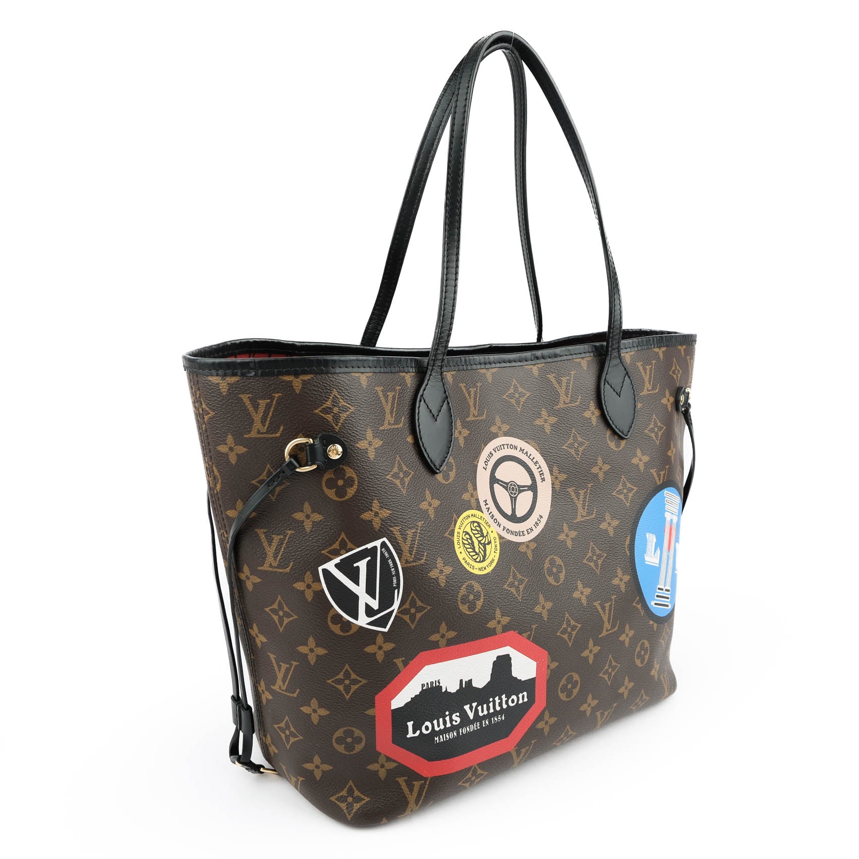 Louis Vuitton Monogram World Tour Neverfull MM - Paris Edition (Black Trim)