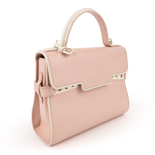 Delvaux Tempête Mini Calfskin Leather 2-Way Handbag (Light Pink / Bicolor)