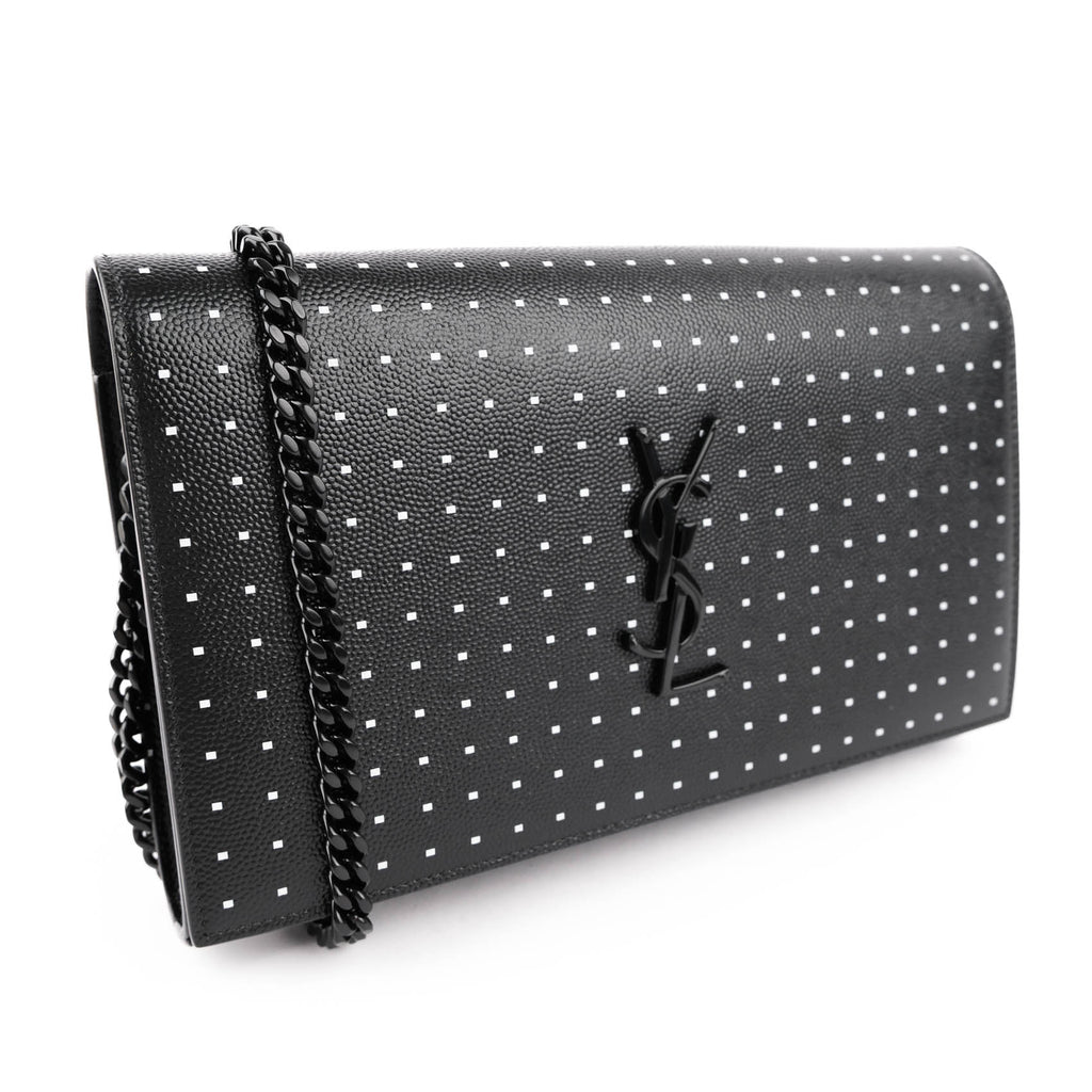 Saint Laurent Kate Medium in Polka Dot Printed Grain de Poudre Leather