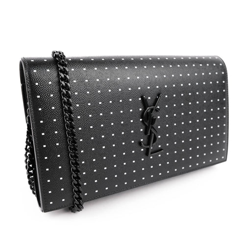 Saint Laurent Kate Medium in Polka Dot Printed Grain de Poudre Leather