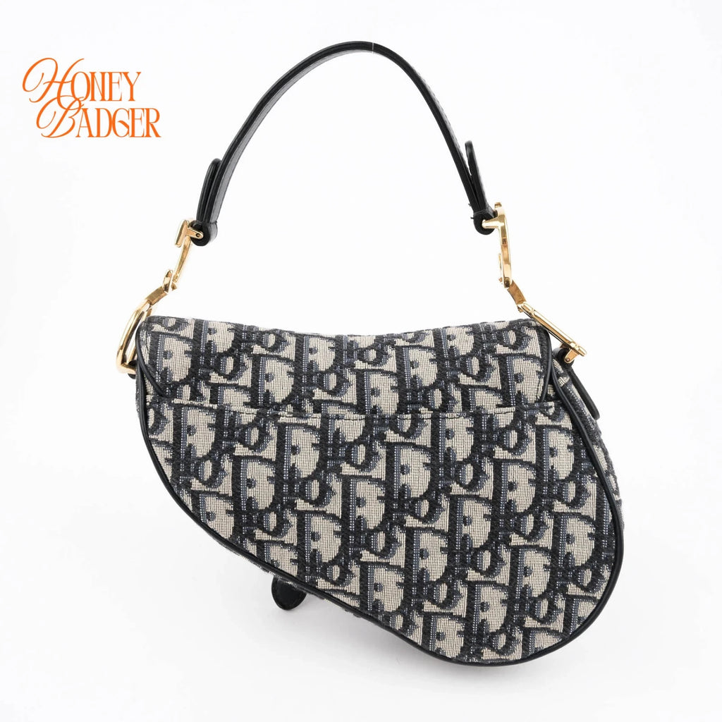Dior Saddle Small Oblique Jacquard Blue Rank A