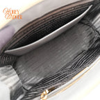 Prada Galleria Medium Saffiano Leather Gray Gold Hardware Rank A