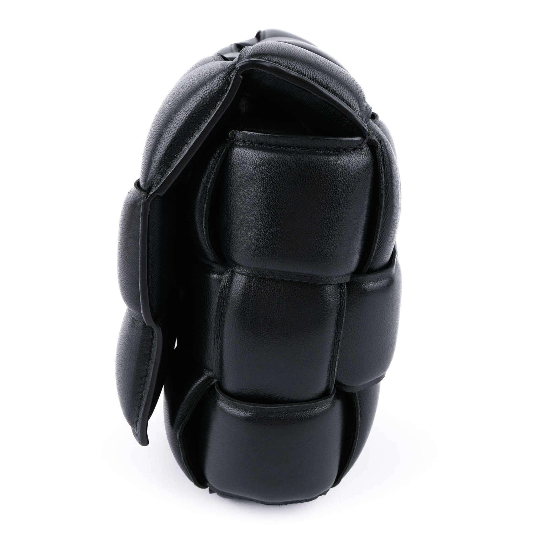 Bottega Veneta Black Padded Cassette Shoulder Bag