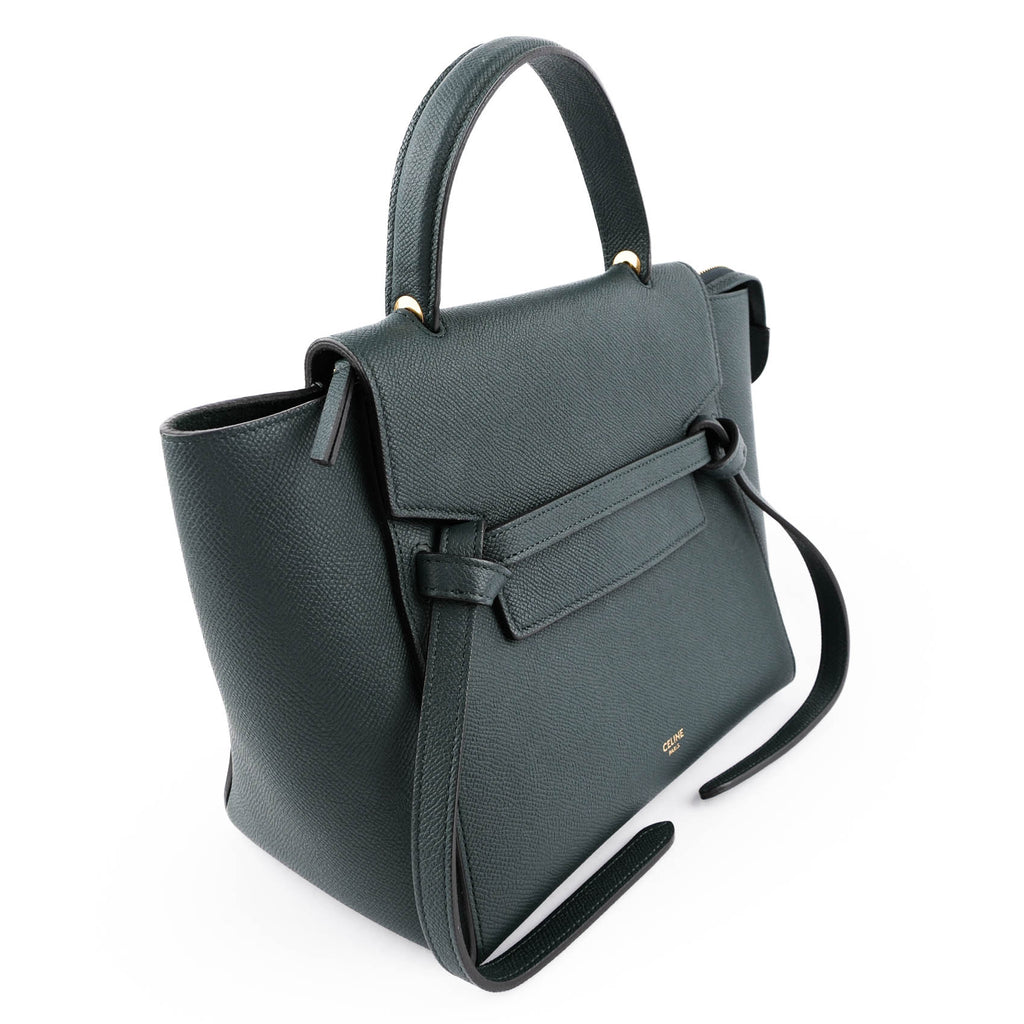 Celine Belt Bag Micro Leather Handbag, Green
