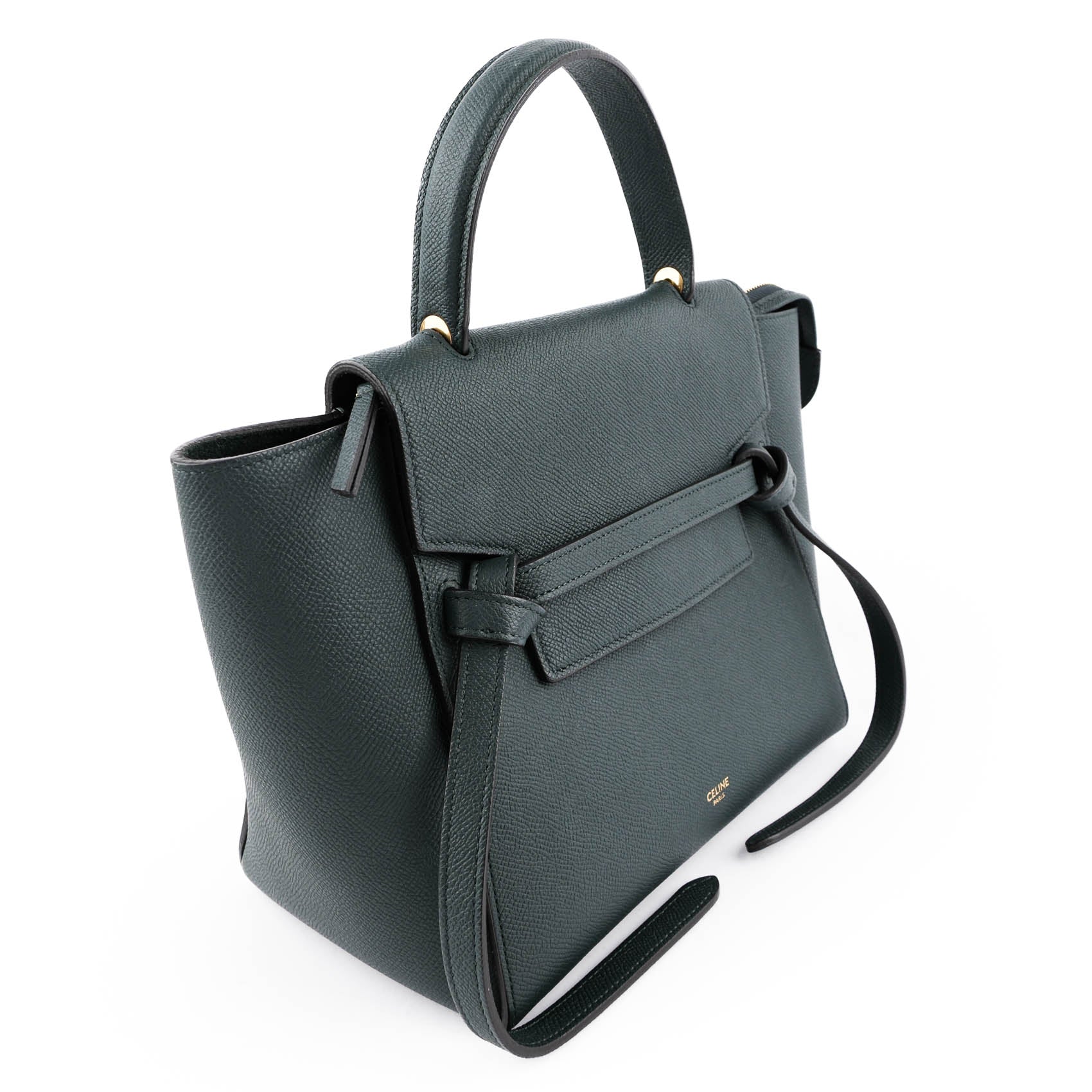 Celine Belt Bag Micro Leather Handbag, Green