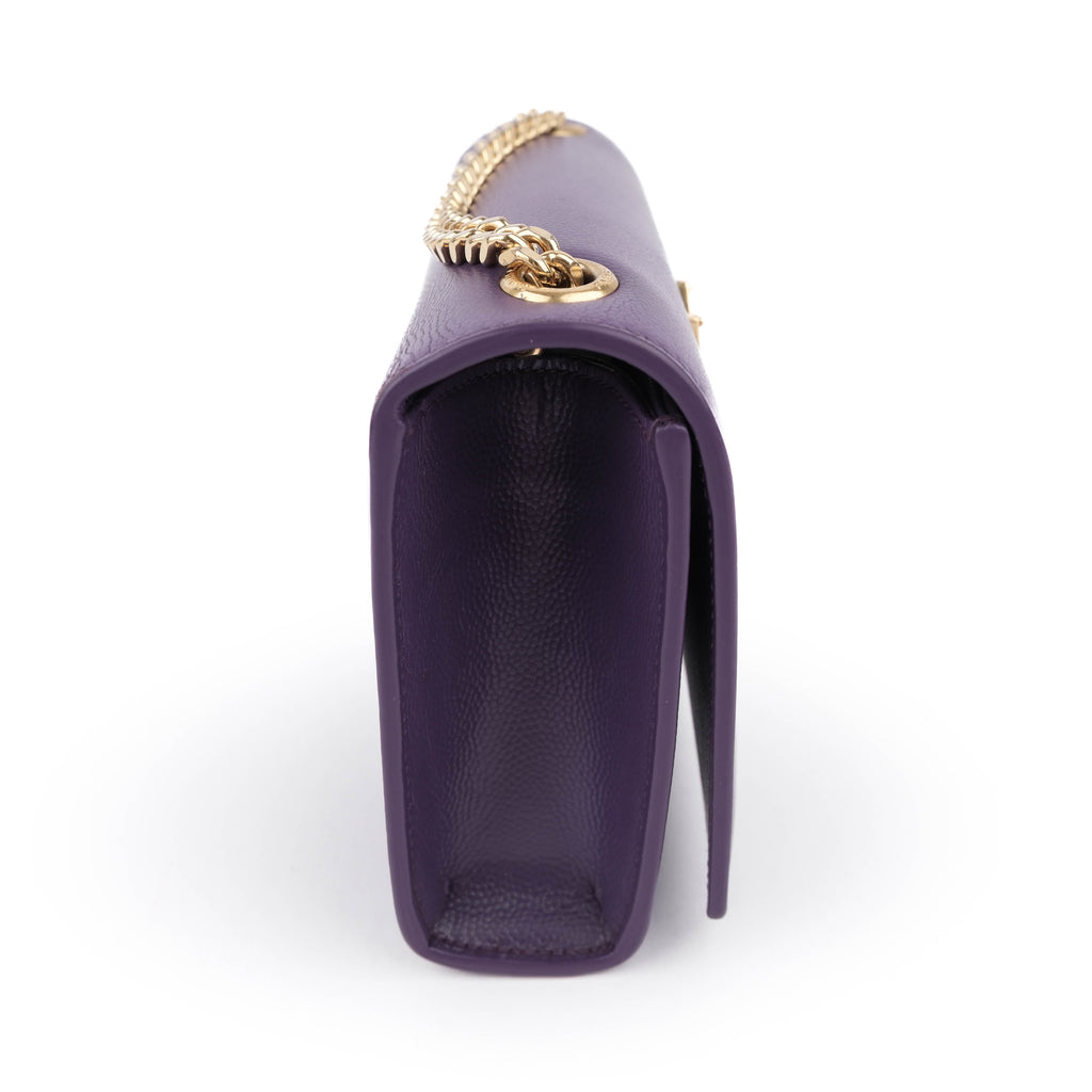 Saint Laurent Small Kate Purple Grained Leather