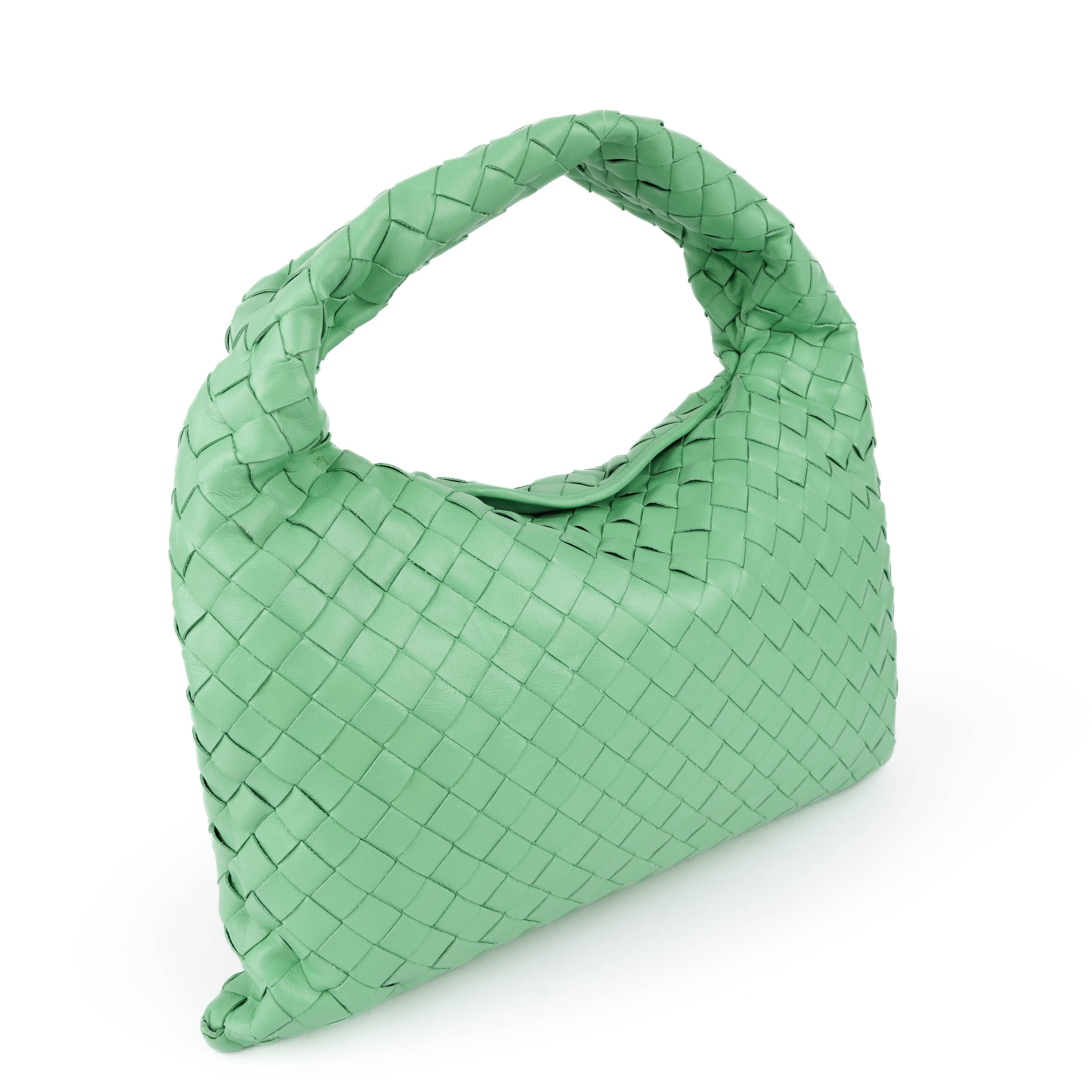 UNUSED ITEM | Bottega Veneta Medium Hop Bag in Intrecciato Leather - Emerald Green