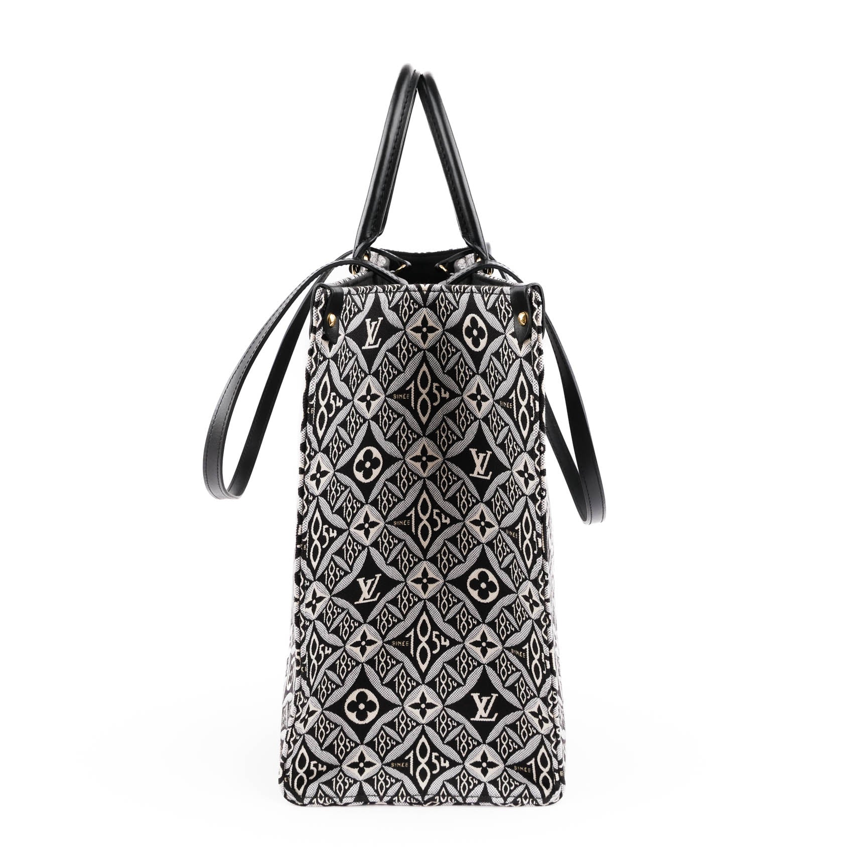 Louis Vuitton Onthego GM Since 1854 M57207 Black Jacquard Tote Bag NFC Verified