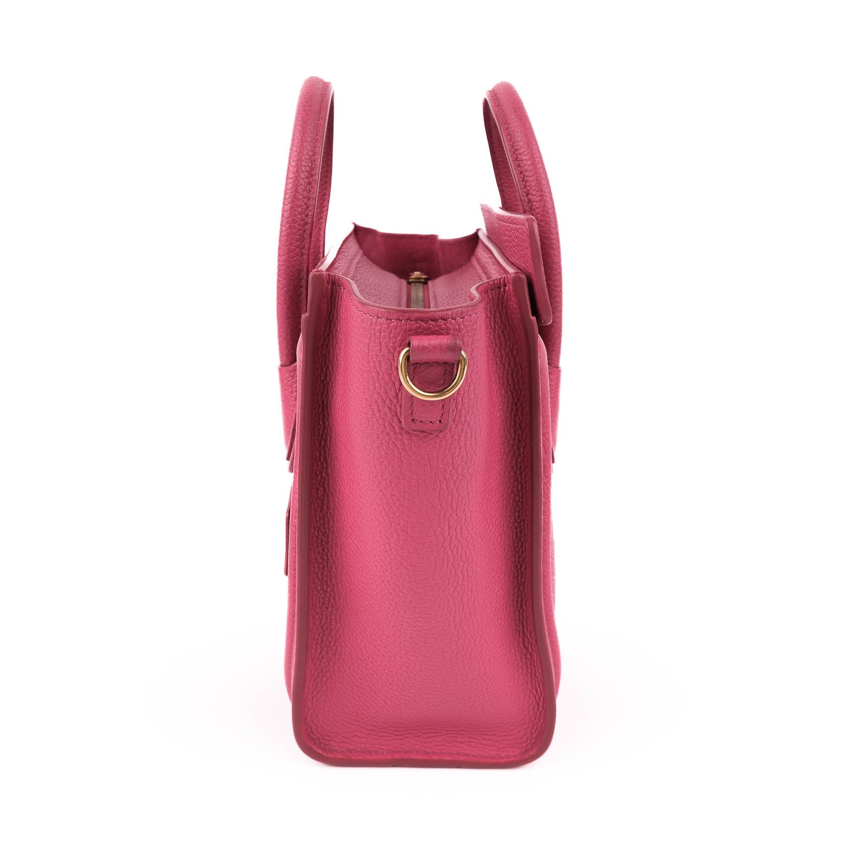 CELINE Nano Luggage Bag in Drummed Calfskin - Pink (2019)