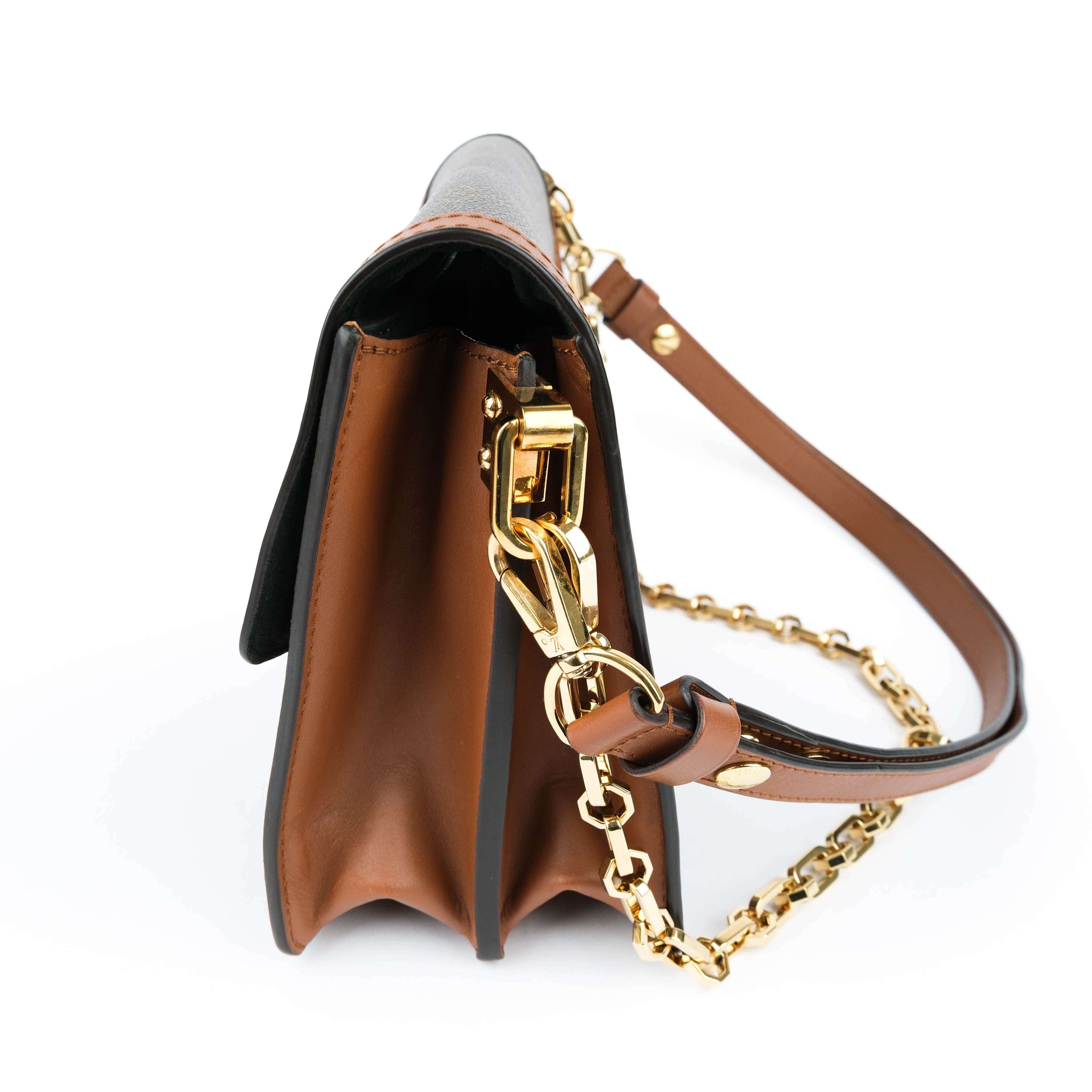 Louis Vuitton Dauphine MM Monogram Reverse Canvas Brown Crossbody Bag - M44391