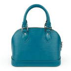 Louis Vuitton Alma BB Epi Leather Blue Silver Hardware Rank A