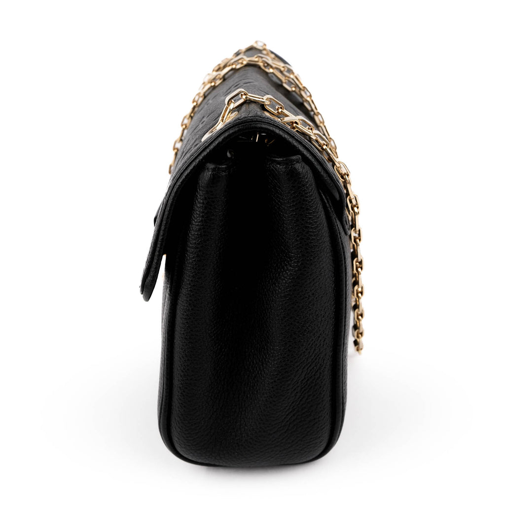 Louis Vuitton Saint Germain PM Monogram Empreinte Noir Black Leather Chain Shoulder Bag M48931