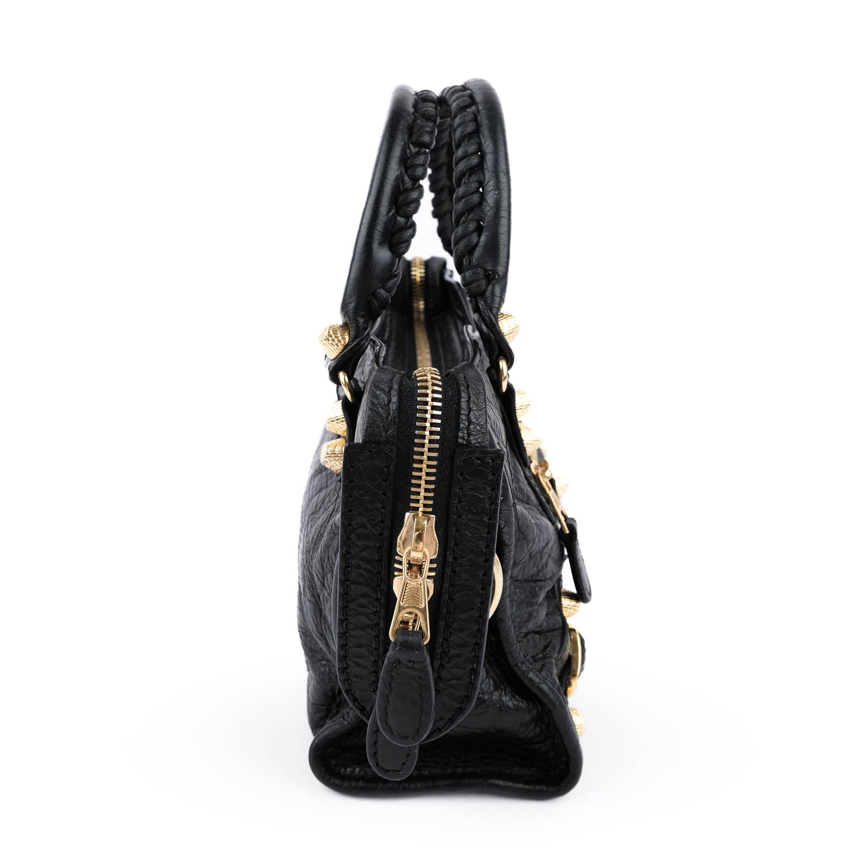 Balenciaga Classic City Mini with Giant 12 Gold Hardware (Black Lambskin)