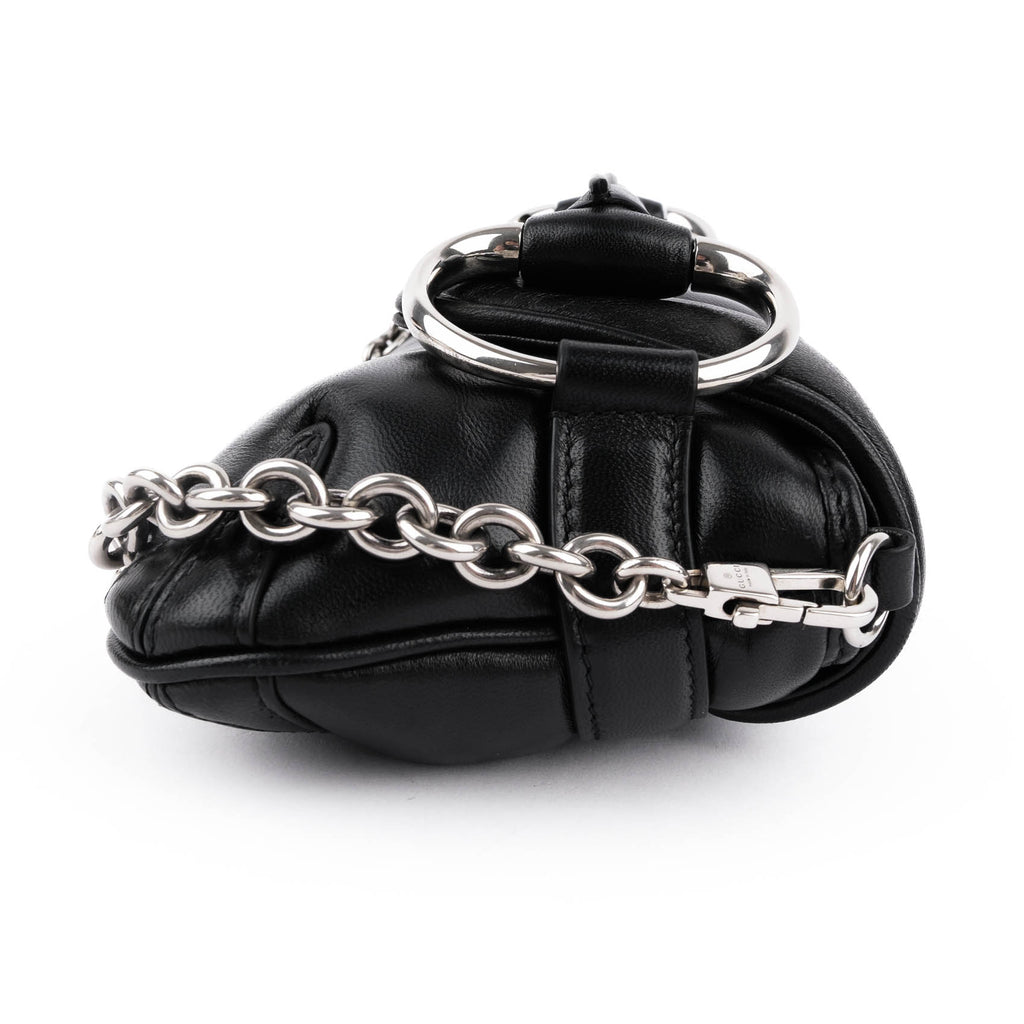 Gucci Small Horsebit Chain Shoulder Bag Black
