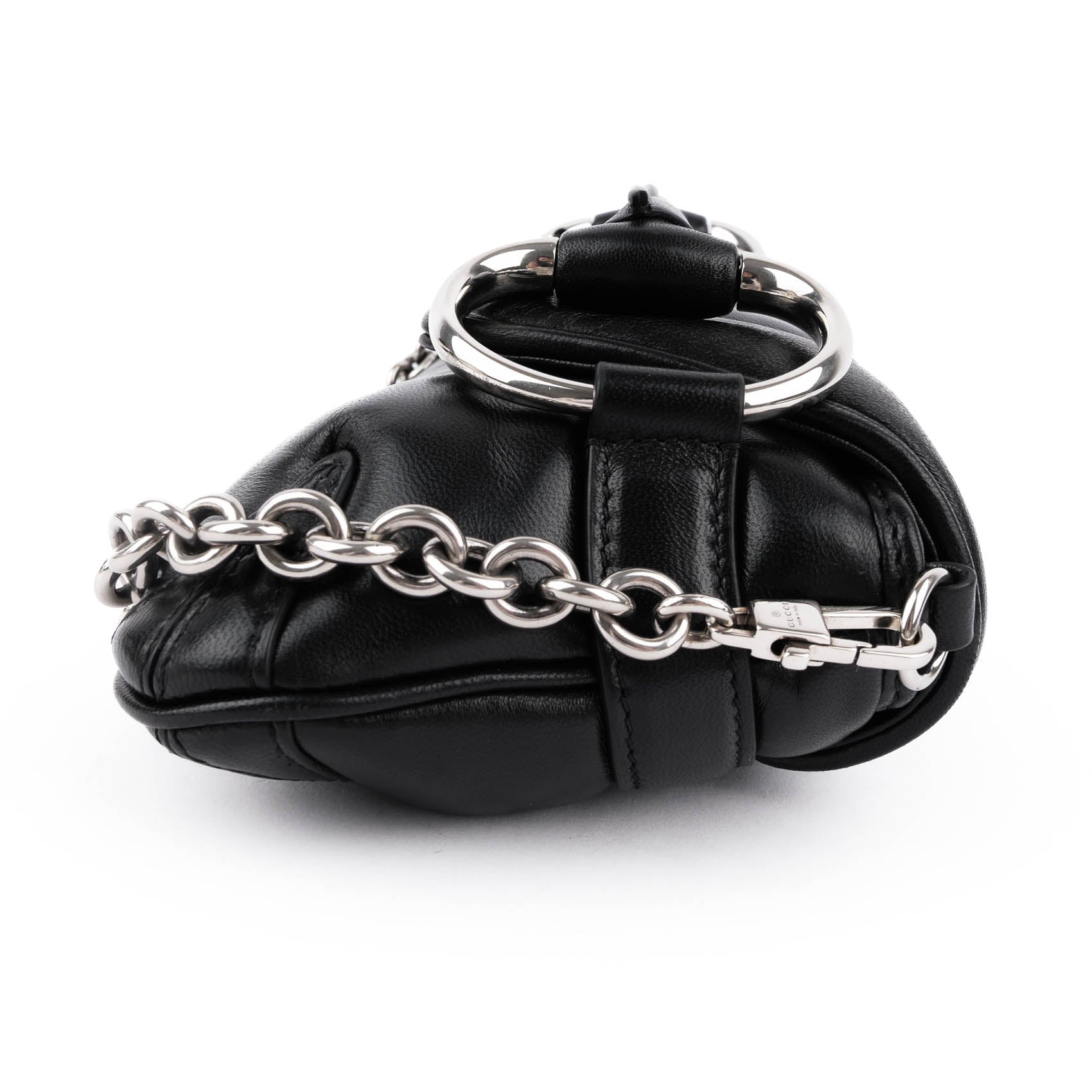 Gucci Small Horsebit Chain Shoulder Bag Black