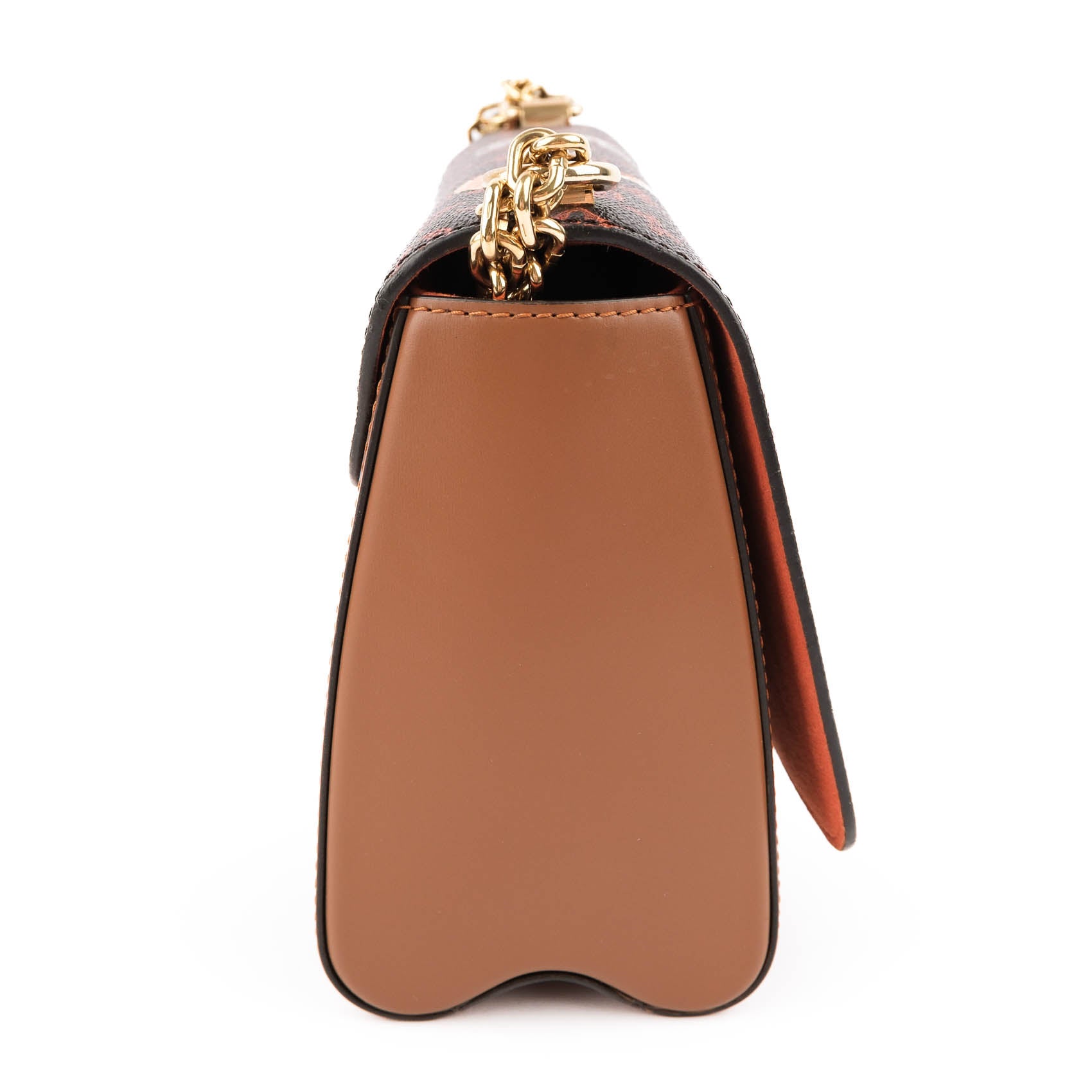 Louis Vuitton Catgram Twist MM Shoulder Bag Monogram Canvas Brown M44408