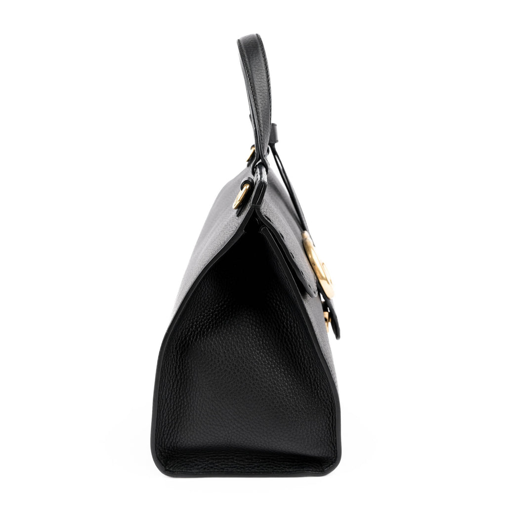Gucci GG Marmont Pebbled Leather Top Handle Bag
