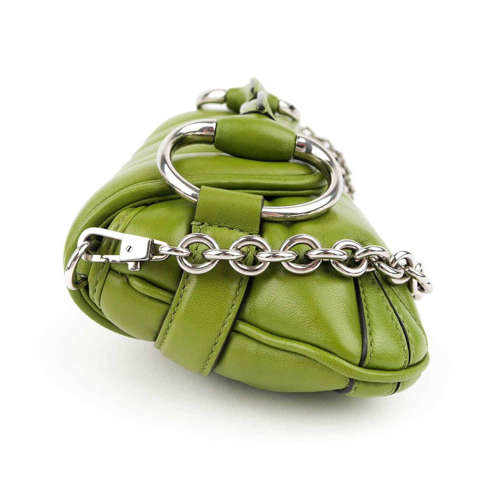 Gucci Horsebit 1955 Small Padded Chain Shoulder Bag - Green