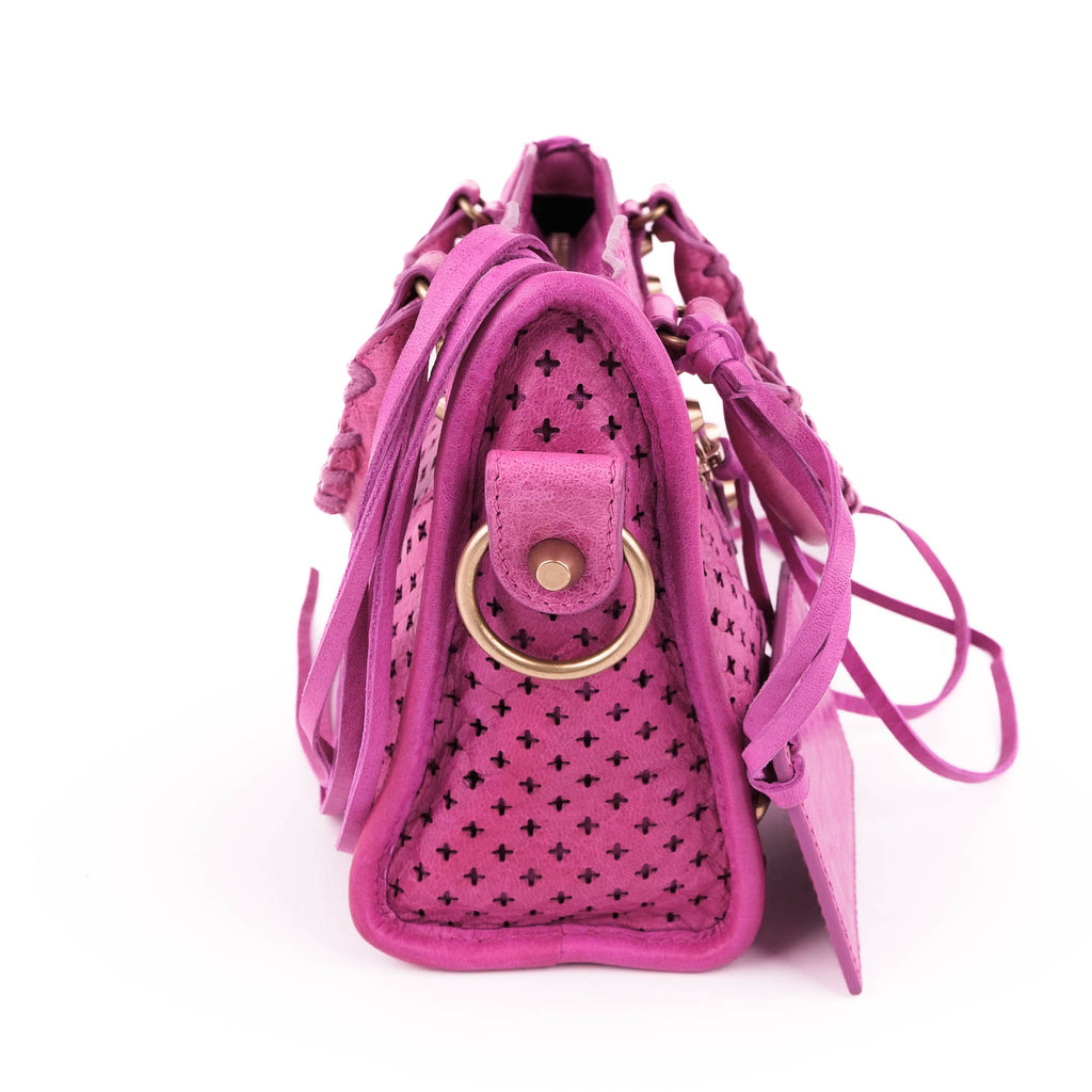 Balenciaga Classic City Mini Pink Leather 2Way Shoulder Handbag