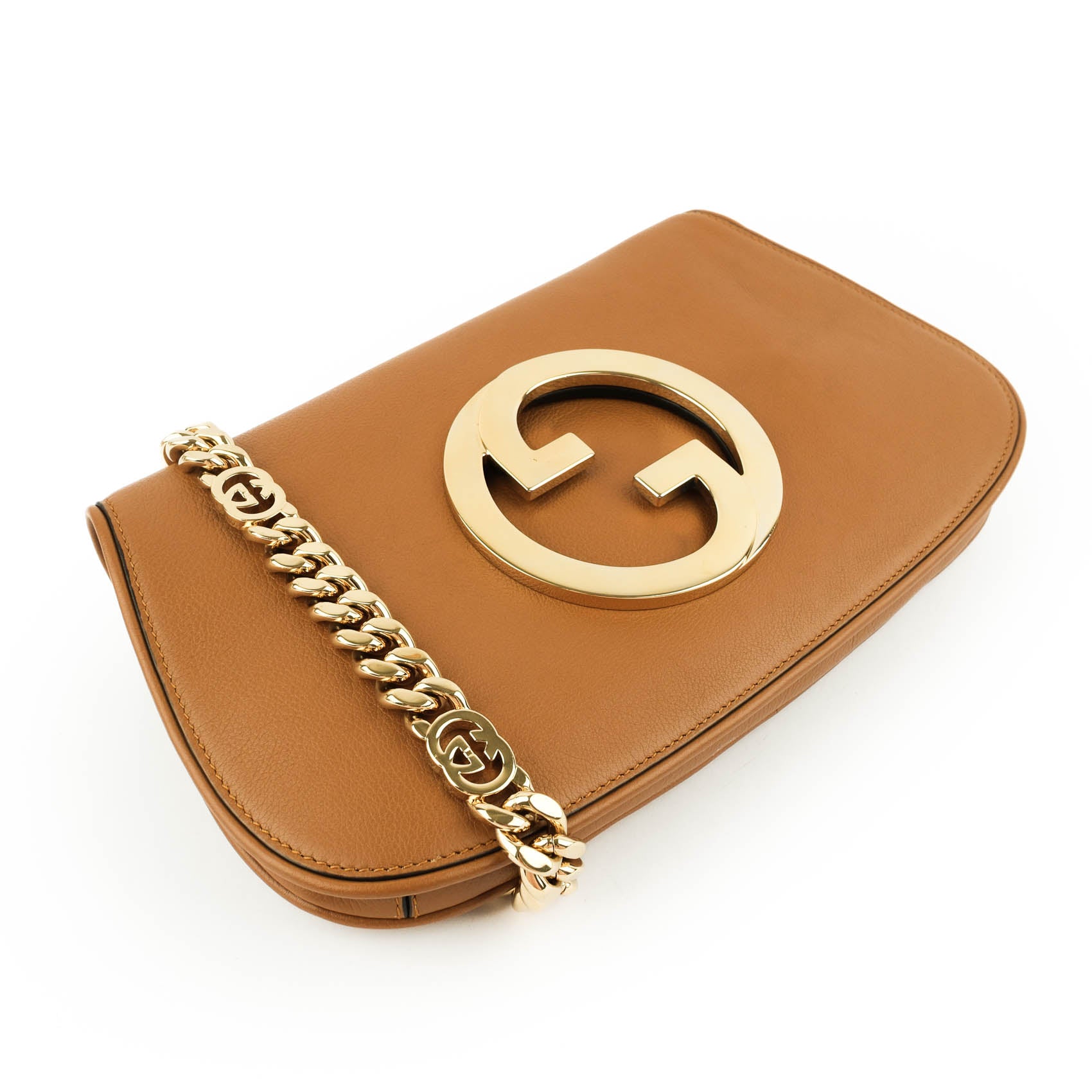 Gucci Blondie small shoulder bag in brown leather