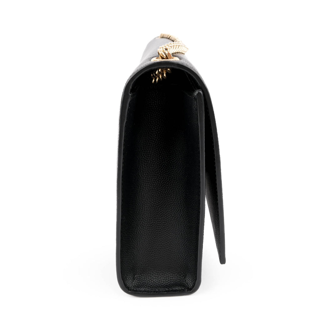 Saint Laurent Kate Medium - Star Monogram Black Grain de Poudre