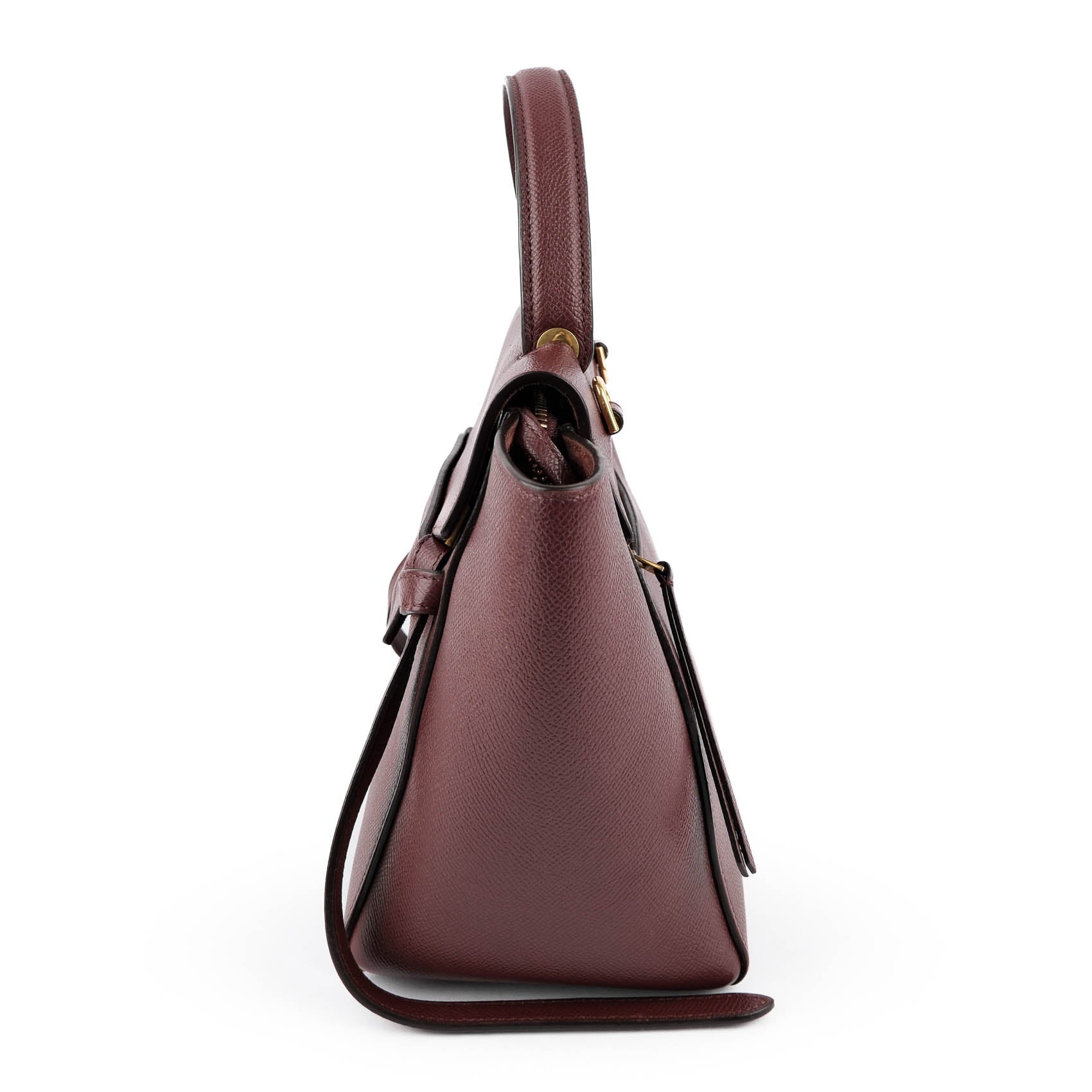 CELINE Micro Belt Bag in Grained Calfskin Burgundy