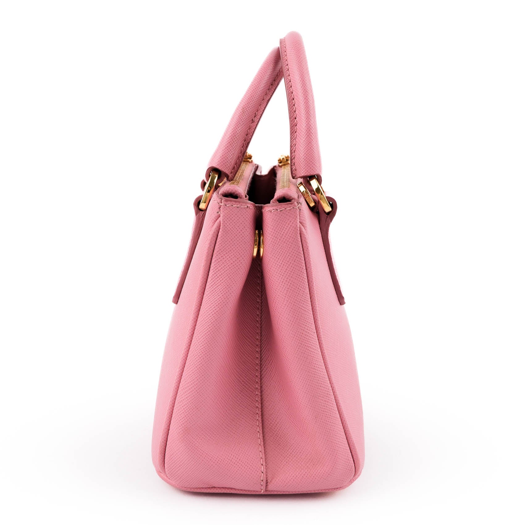 Prada Saffiano Lux Leather 2-Way Handbag - Pink
