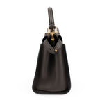 Fendi Peekaboo Mini 2way Handbag Smooth Leather Dark Brown Gold Hardware 8BN244