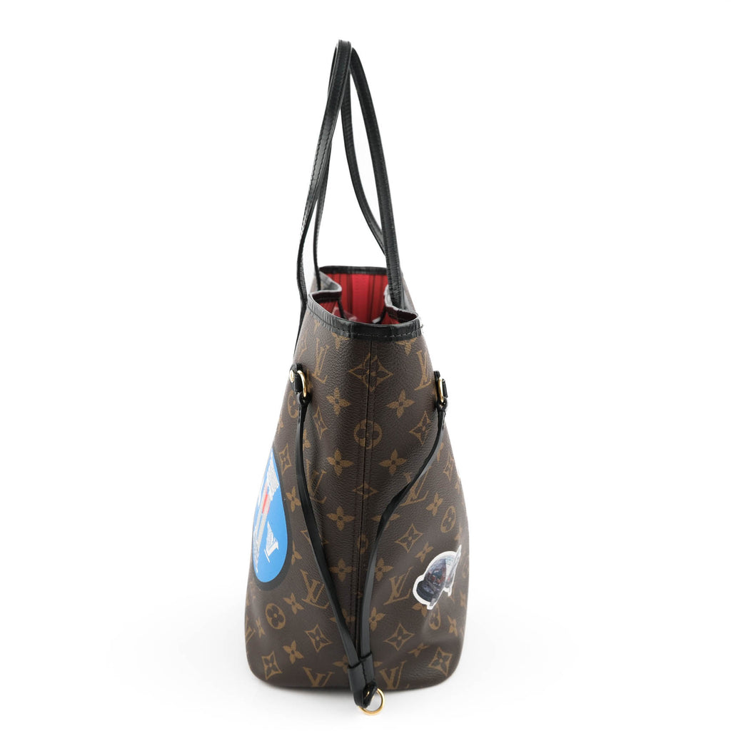 Louis Vuitton Monogram World Tour Neverfull MM - Paris Edition (Black Trim)