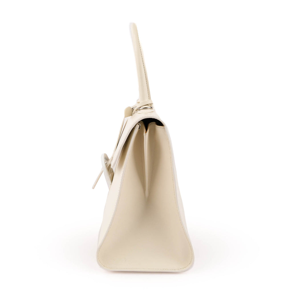 Delvaux Brillant MM (Medium) in White Leather