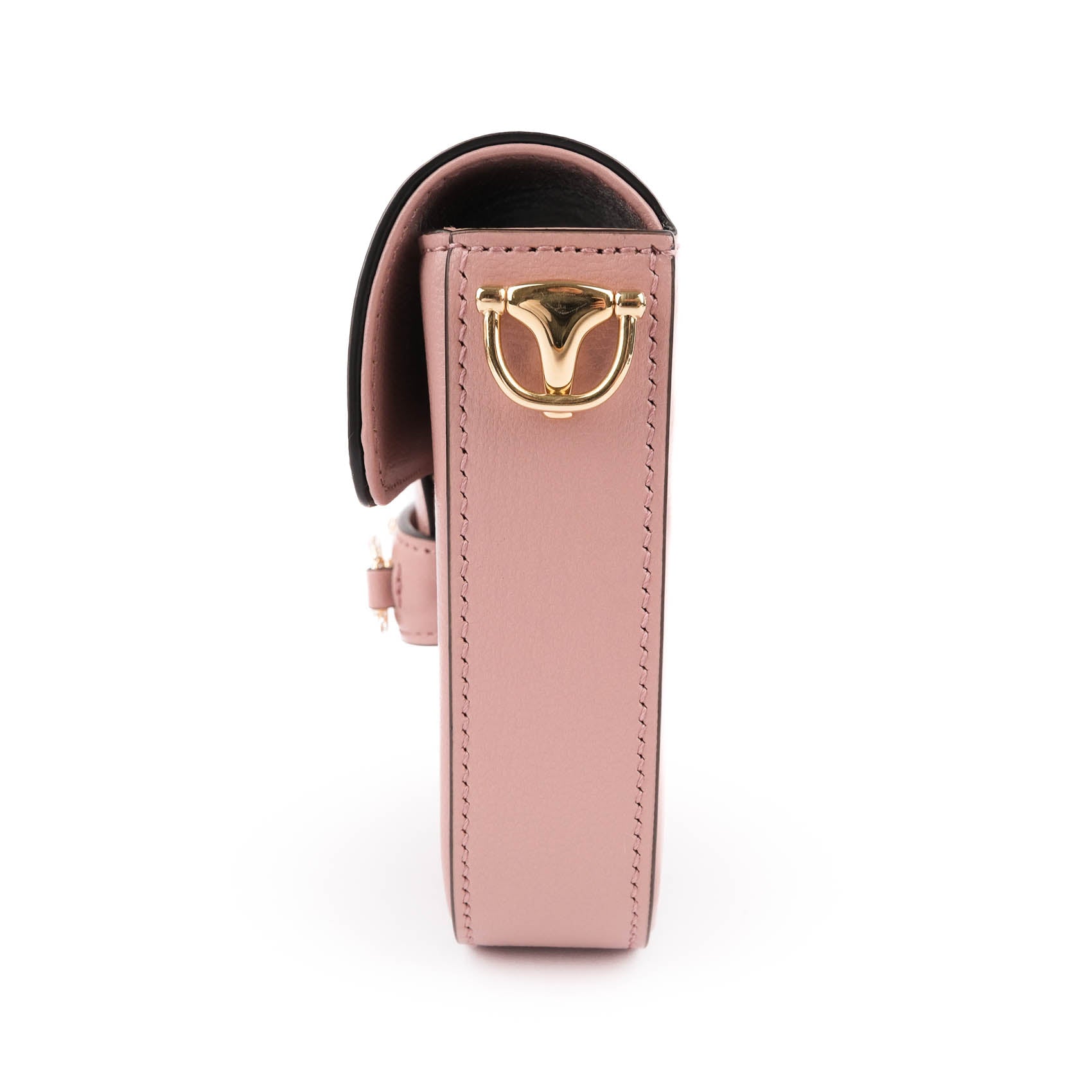 Gucci Horsebit 1955 Mini Chain Flap Bag Pink Leather Crystal Hardware 752002