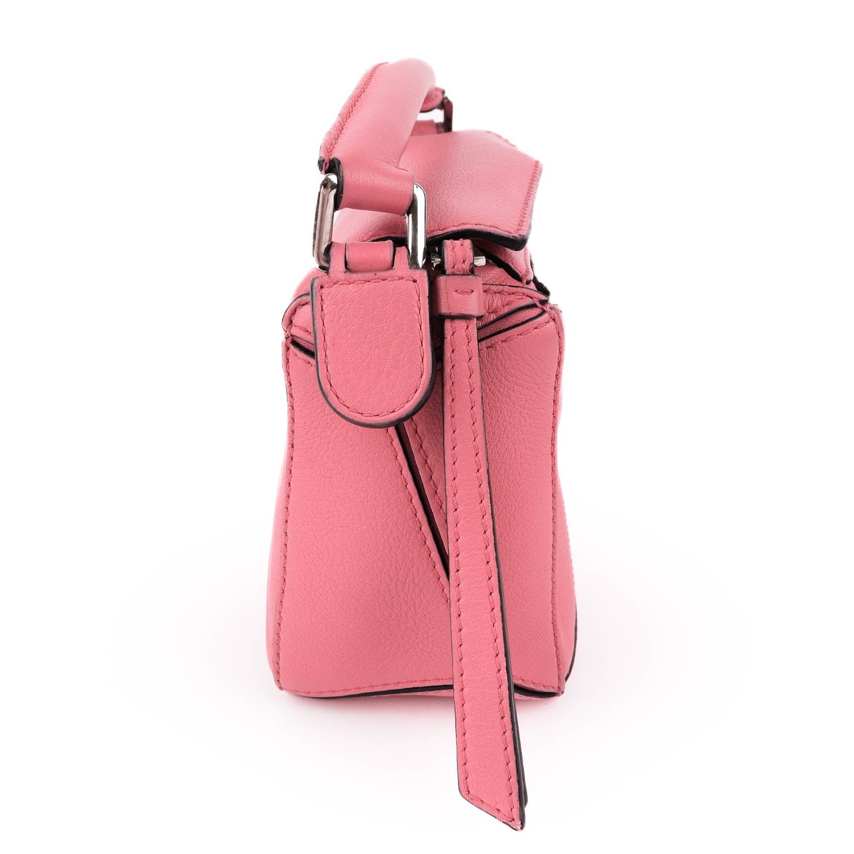 LOEWE Mini Puzzle Bag in Classic Calfskin - Pink