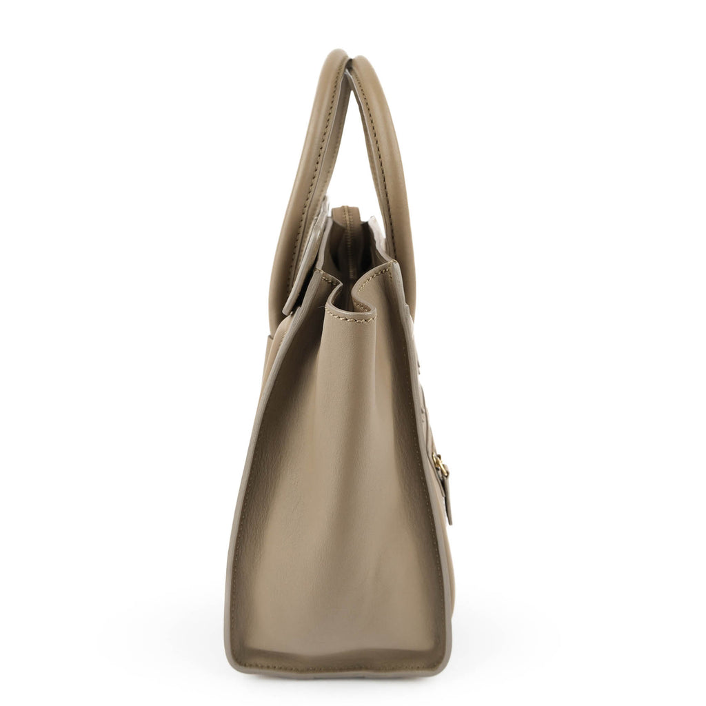 Celine Medium Luggage Tote - Taupe Smooth Leather Gold Hardware
