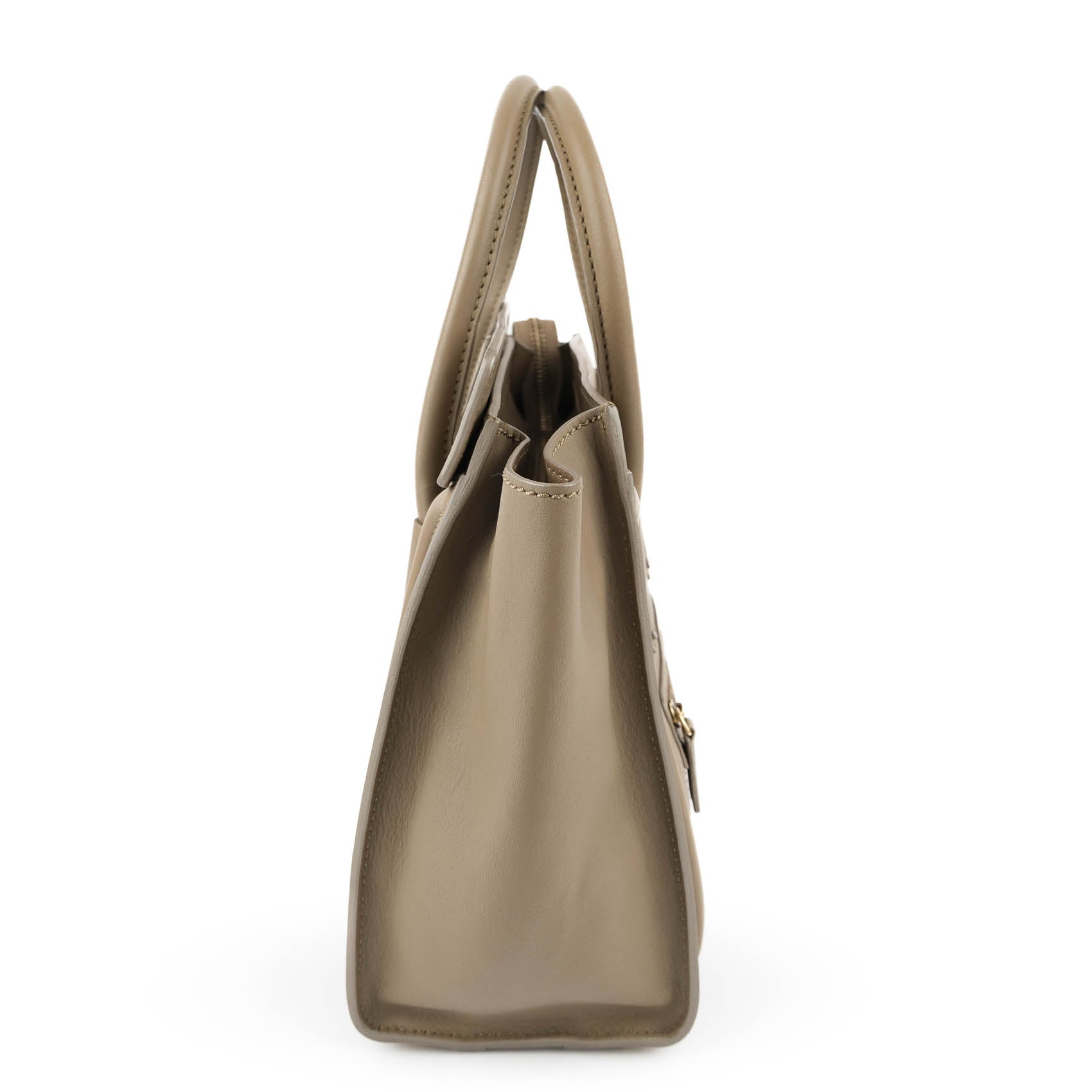 Celine Medium Luggage Tote - Taupe Smooth Leather Gold Hardware