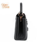 Louis Vuitton Capucines MM Black Leather Gold Hardware Grade A