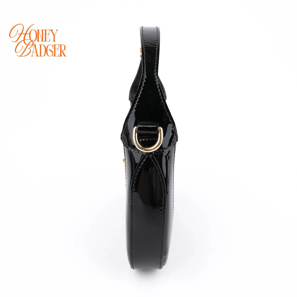 Gucci Jackie 1961 Mini Patent Leather Black Gold Hardware Rank S