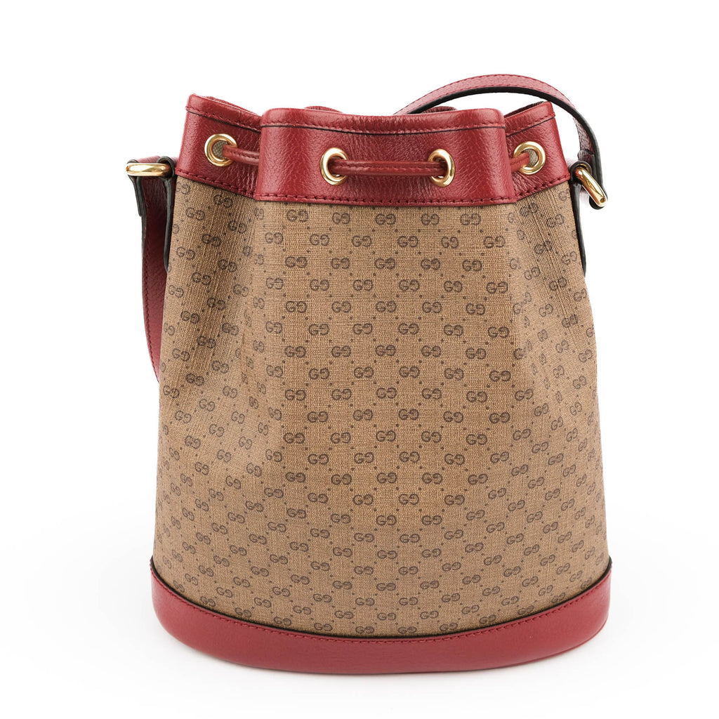 Gucci x Doraemon Limited Edition Mini Bucket Bag GG Supreme Canvas Red 647801