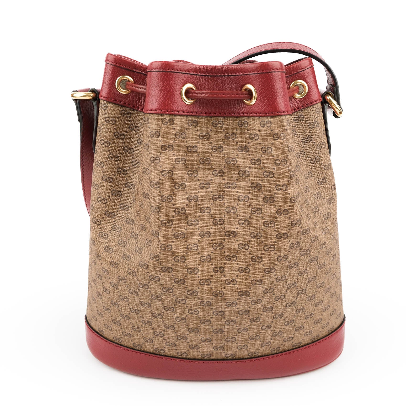 Gucci x Doraemon Limited Edition Mini Bucket Bag GG Supreme Canvas Red 647801