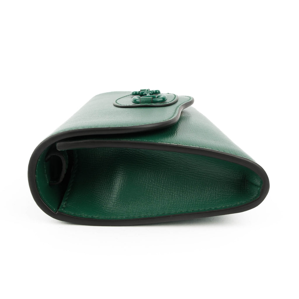 Gucci Horsebit 1955 Mini Shoulder Bag Green Leather with Strap 724713