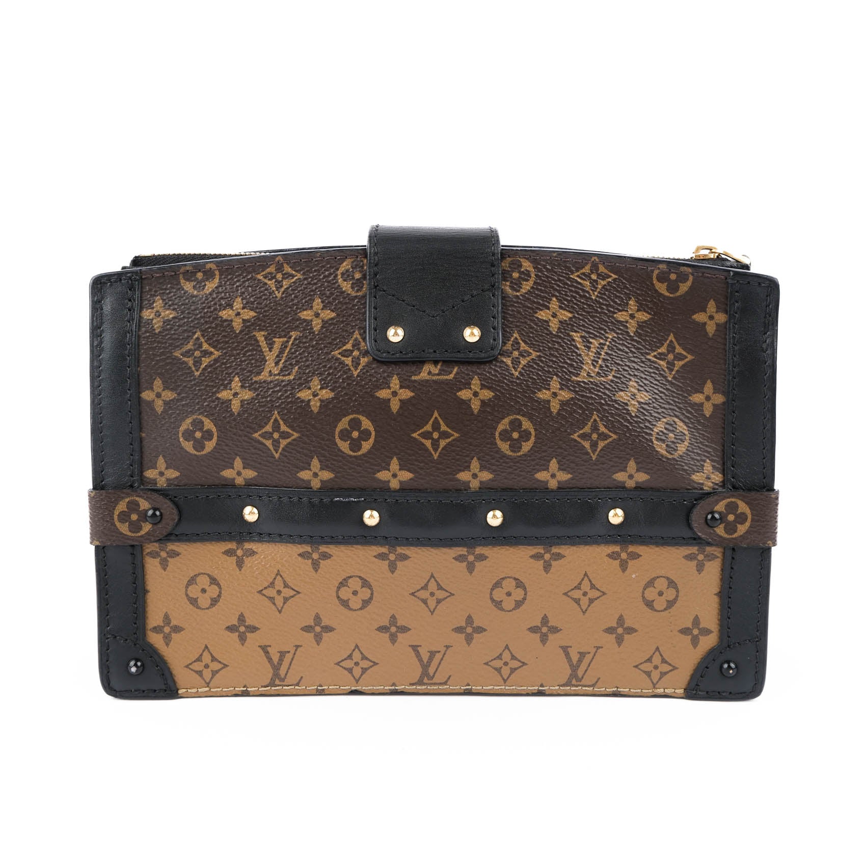 Louis Vuitton Reverse Monogram Trunk Clutch Crossbody Bag