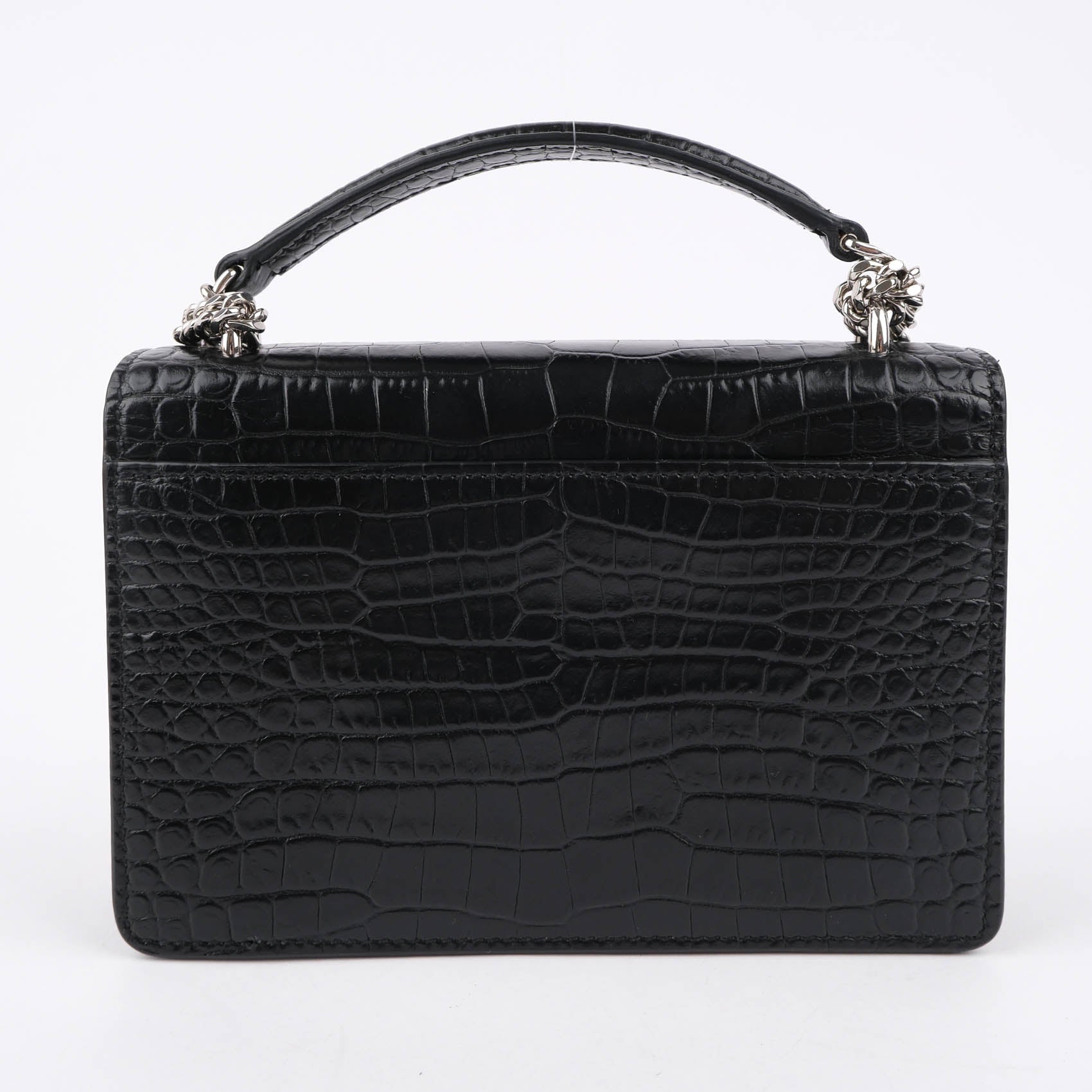 Saint Laurent Sunset Medium in Crocodile-Embossed Leather