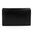 Saint Laurent (YSL) Kate Small Chain Shoulder Bag with Tassel in Black Smooth Leather 354121