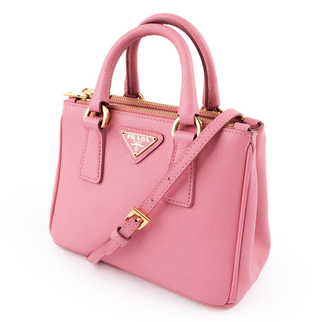 Prada Saffiano Lux Leather 2-Way Handbag - Pink