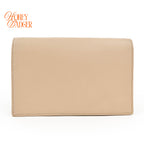 Saint Laurent Paris Kate Tassel Chain Wallet 452159 Smooth Leather Beige Gold Hardware